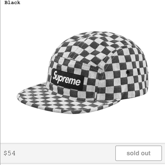 supreme checkered hat